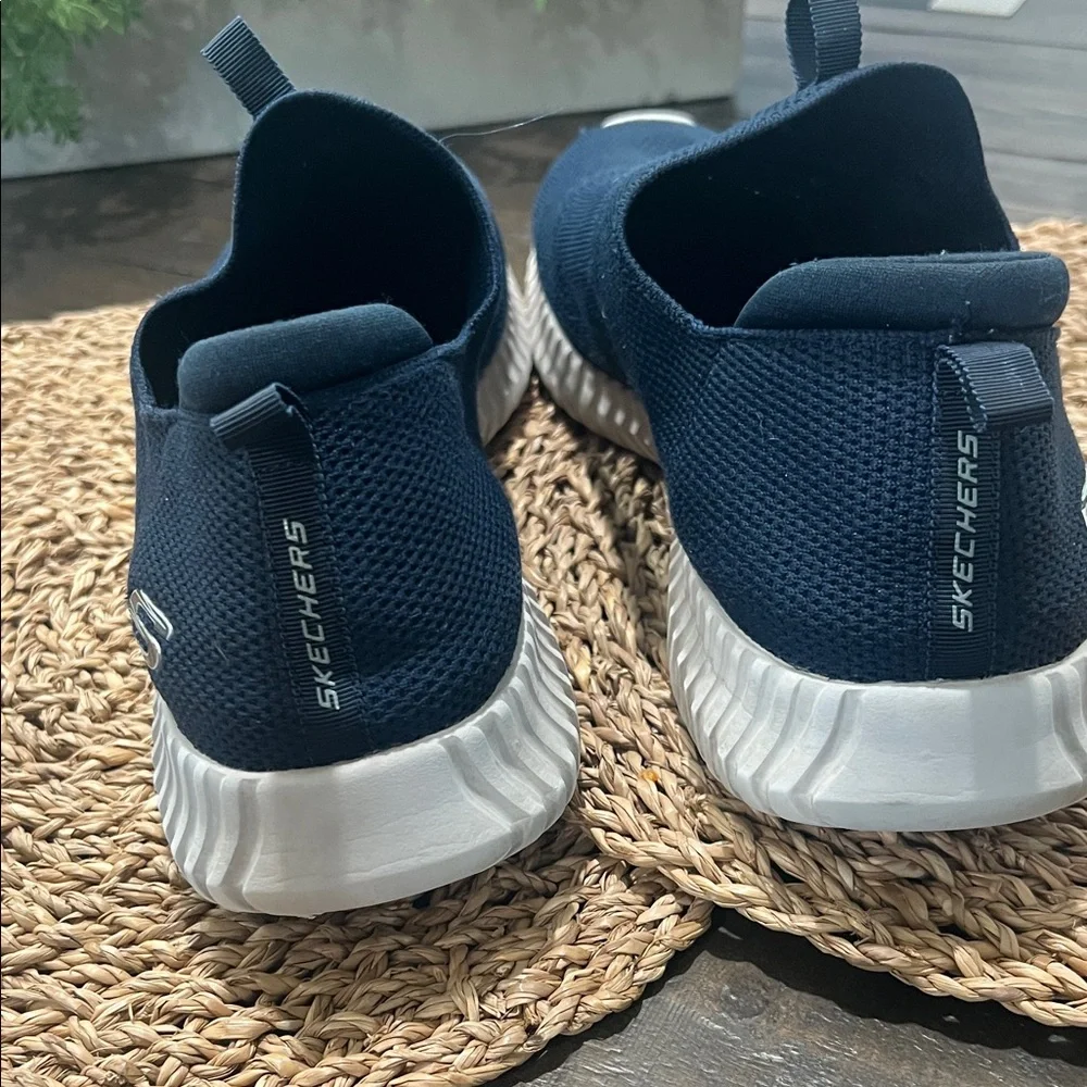 Skechers Men's Navy Blue Slip-On Sneakers air, cool‎ memory foam